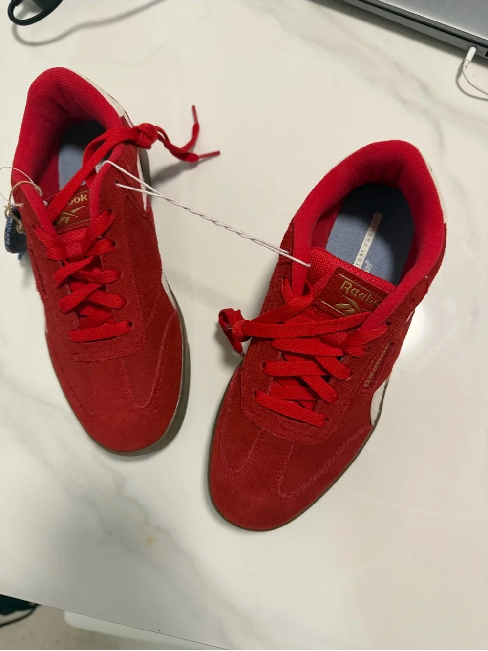 Reebok Red Suede Gum Sole Retro Sneakers Women’s 7.5 NWT